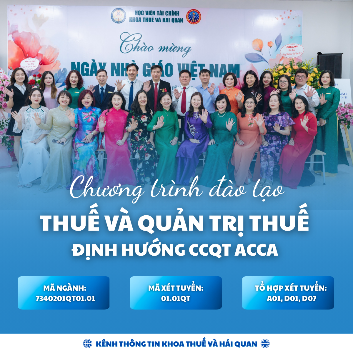 CHƯƠNG TRÌNH ĐÀO TẠO THUẾ VÀ QUẢN TRỊ THUẾ ĐỊNH HƯỚNG CHỨNG CHỈ QUỐC TẾ ACCA   MÃ 01.01QT; NGÀNH TÀI CHÍNH – NGÂN HÀNG